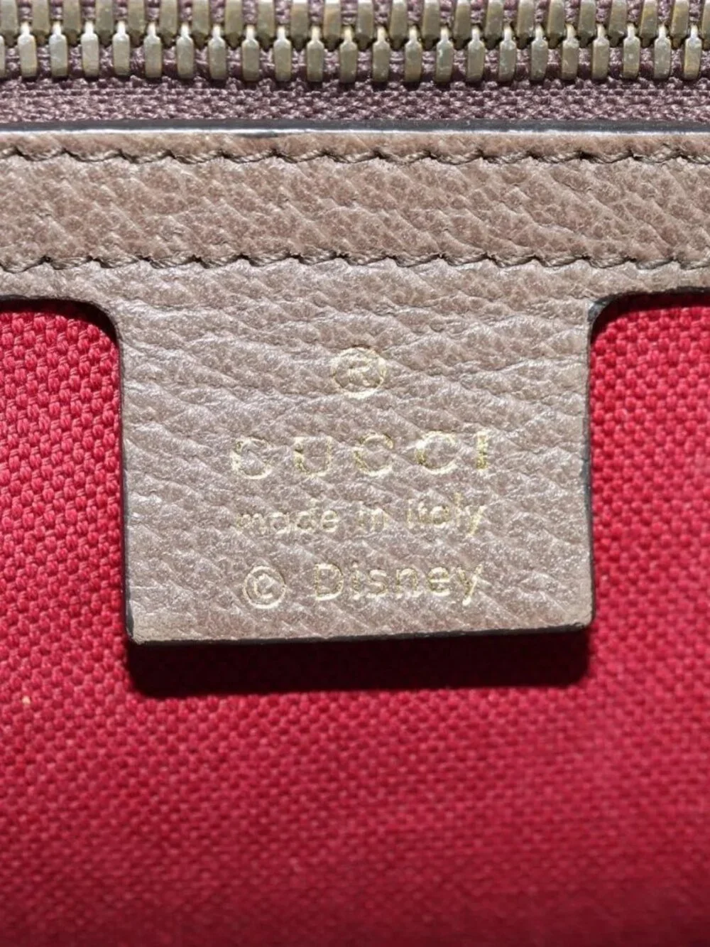 GUCCI GG Supreme Donald duck Hand Bag PVC 2way Beige Gold 648134 Auth